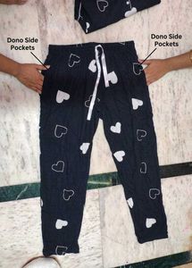 Comfortable Heart Print Pyjama Pants