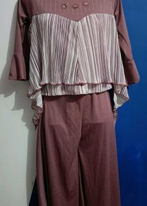 Beautiful Polyester Top With Plazzo