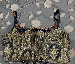 Elegant Blue Silk three piece