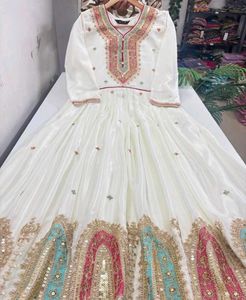 Elegant Embroidered Ethnic Gown