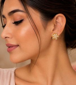 Anti Tarnish Dainty Flower Stud Earrings