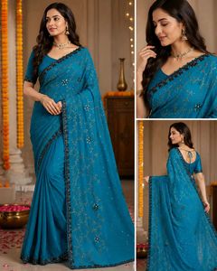 Saree with stone work