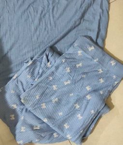 Cute Blue Pajama Set