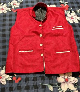 Men's Red Nehru Jacket
