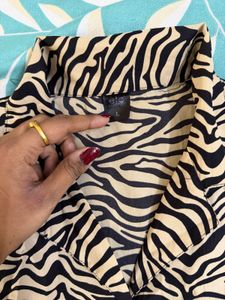 Stylish Zebra Print Pajama Set