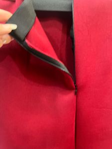 Chic Red Ruffle Hem Skirt