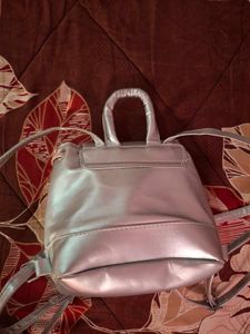 Cute Silver Mini Backpack
