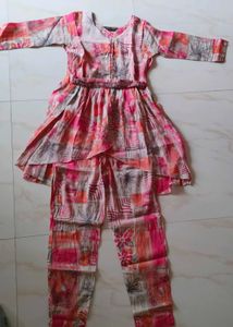 Stylish Pink &amp; Orange Printed Co-ord Set