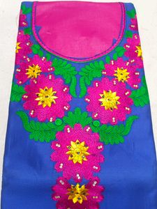 Girlish Suit With Bazu Work