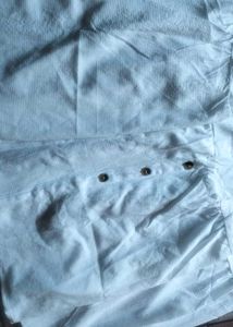 White Button-Down Tiered Midi Dress