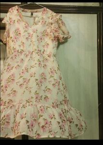 Floral Print Ruffle Dress