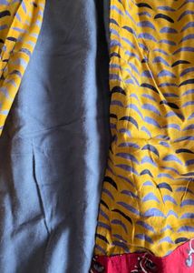 Yellow Printed Kurta