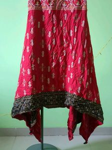 beautiful assymetrical embroidered kurti