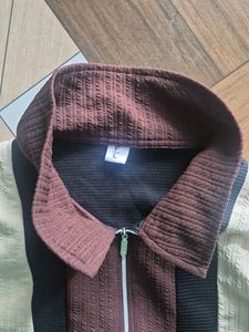 Men's Striped Quarter Zip Sweatshirt