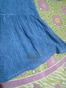 Blue Bell Sleeve Peplum Top