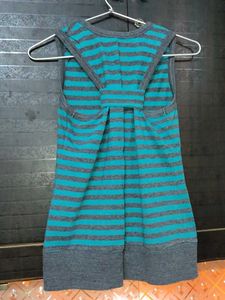 Striped Sleeveless V-Neck Top