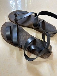 Zee Slingback Cork Black Sandals Women