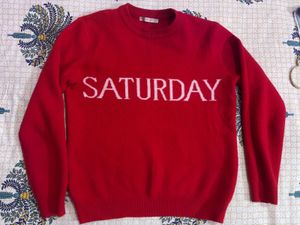 Red 'Saturday' Knit Sweater