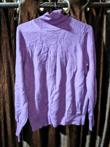 Purple Turtleneck Sweater