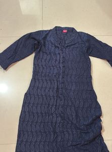 Elegant Blue Chikankari Kurta