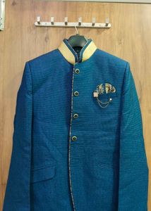 Men's Blue Ethnic Jacket