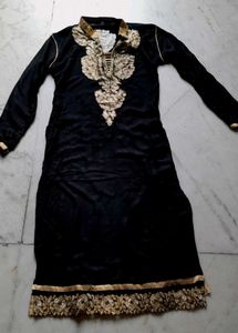 Embroidered Black Kurtas - Set of 2