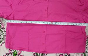 Pink Zudio Women's Short Sleeve Shirt – XL