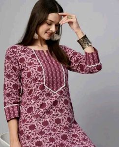 Beautiful Floral Print Kurta and pant set