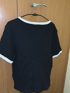 Black Ringer Tee