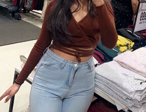 🤎Brown Wrap Top