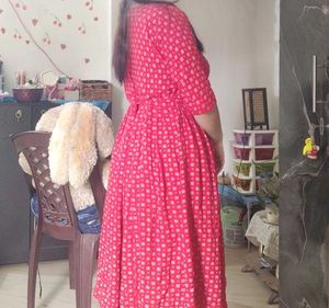 Chic Red Printed Kurti