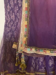 Beautiful Purple fishcut lehnga and duppta
