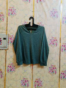 🇳🇿💫🎀Stylish V-Neck bottle green Top