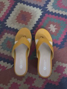 Stylish Yellow Flat Sandals
