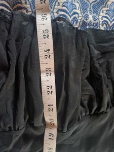 Sheer Black Puff Sleeve Top