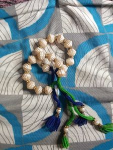 White Pearl Beaded Bracelet Set