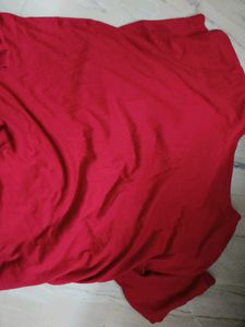 Red T-shirt For Home Wear