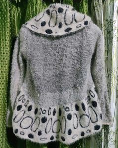 Elegant Patterned Open-Front Cardigan