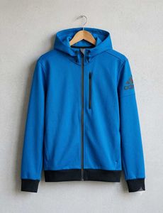 Adidas Blue Zip-Up Hoodie