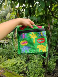 Vibrant Embroidered Sling Bag