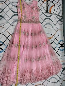 Stunning Pink Embroidered Ethnic Gown