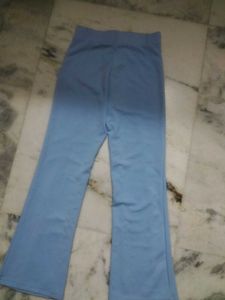 Blue Flared Leg Pants