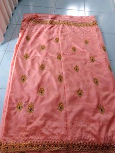 Lehnga Style Saree With Stitched Blouse