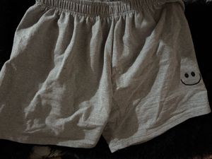 Grey Smiley Face Lounge Shorts