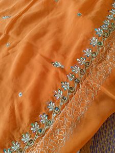 Unstitched Lahenga Blouse Fabric And Duptta