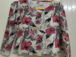 Floral Print Long Sleeve Top