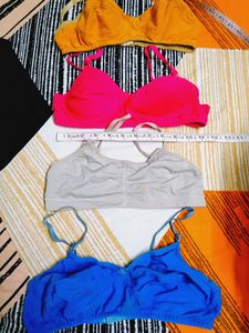 Set of 4 Colorful Bras