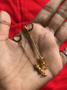 Elegant Gold Tone Dangle Earrings