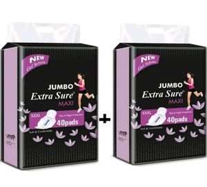 2 Pack 80 Pads Jambo Sanitary Pad