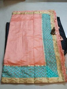 Silk Cotton Saree With Blouse